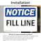 Signmission Fill Line, 10 in W x Rectangle, Vinyl Decal OS-2PACK-NS-D-710-L-12501 - alternate 2